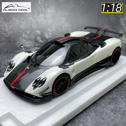 Almost Real AR 1/18 Pagani Zonda Cinque Coupe 2009  Bianco Benny  Metal model car  Give a friend a birthday present