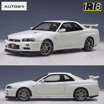 Lookrover AUTOart 1:18 Nissan R34 NISMO GT-R Z-TUNE Sports Car Diecast Model Static Display Gift