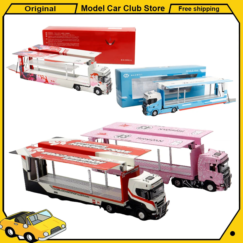 Lookrover Maxwell 1:64 Scania S730 Double Decker Container Hoonicorn Transport Alloy Model Toy