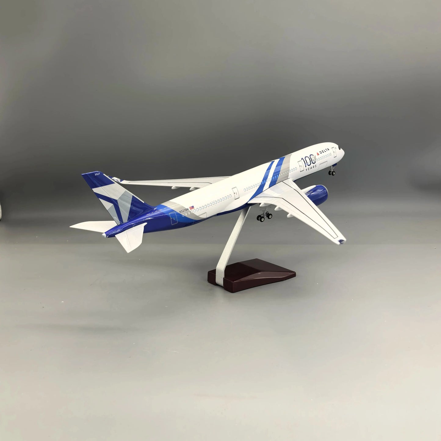 Lookrover Delta A350 Airways Airplane Model 1/142 Scale Resin with Wheels Kids Educational Toy