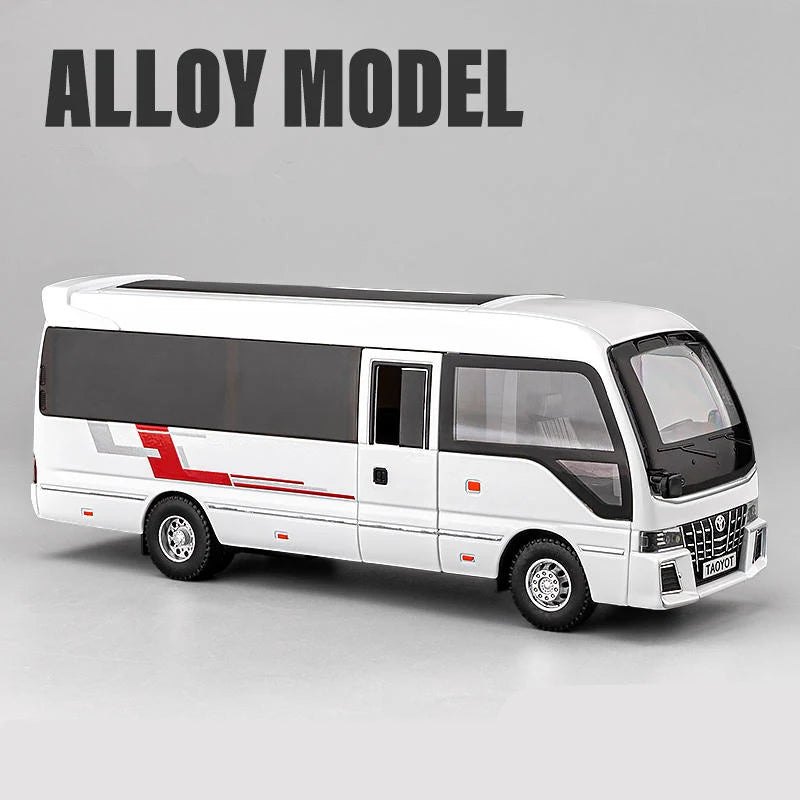 Lookrover Coaster 1:32 Alloy Bus Passenger Coach Diecast Sound Light Simulation Collection Toy Gift