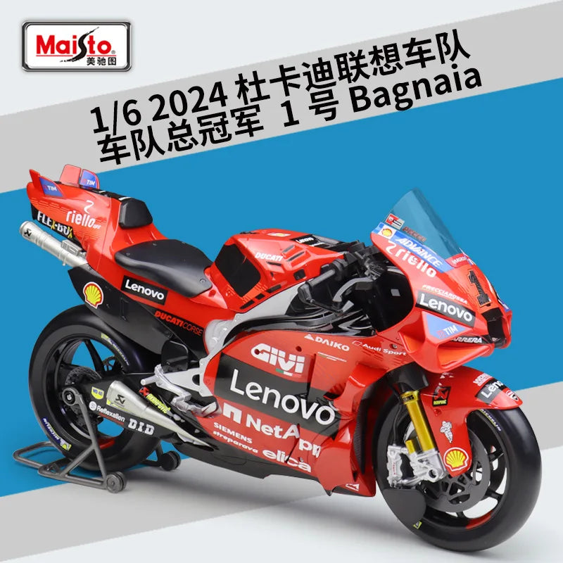 Maisto 1/6 Ducati Desmosedici GP #63 Motorcycle Model Toy Vehicle Collection Autobike Shork-Absorber Off Road Autocycle Toy Car