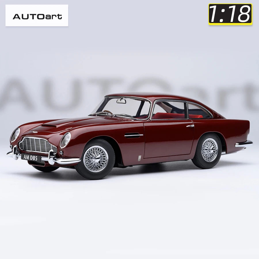 Lookrover Autoart 1:18 Aston Martin DB5 Birch Silver Full-Open Doors Diecast Sports Car Model