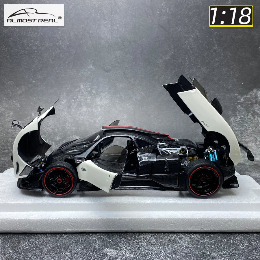 Almost Real AR 1/18 Pagani Zonda Cinque Coupe 2009  Bianco Benny  Metal model car  Give a friend a birthday present
