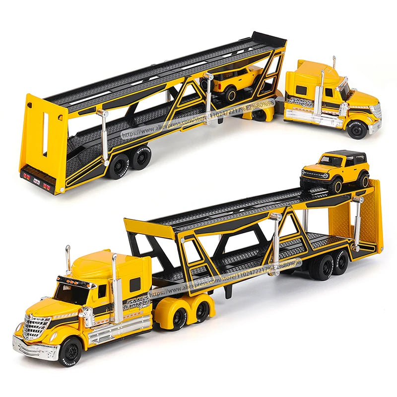 Lookrover Maisto 1:64 1993 International LoneStar 454 Transport Trailer Alloy Simulation Model Collection