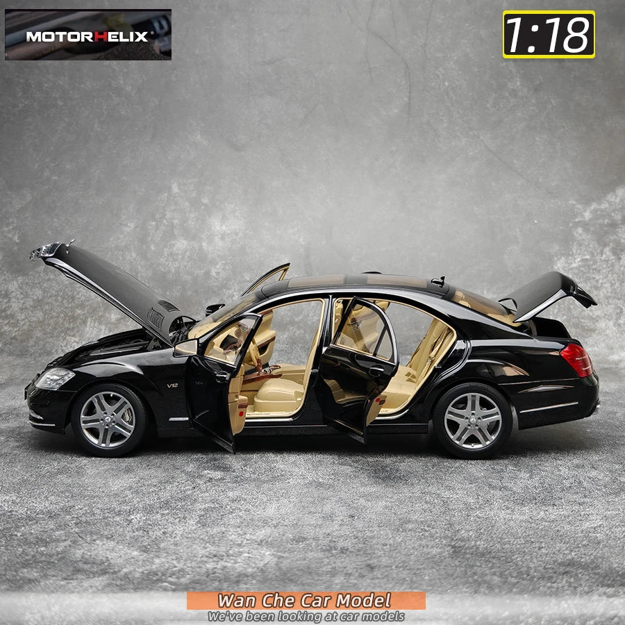 Lookrover Motorhelix 1:18 Mercedes-Benz S600L W221 S-Class Diecast Metal Car Model Display Gift