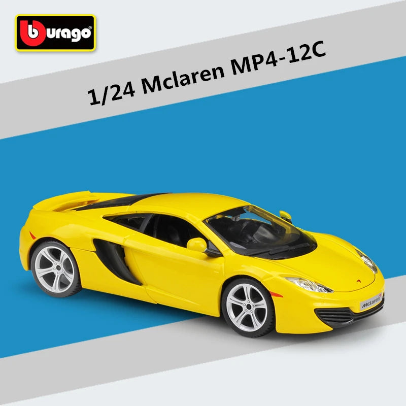 Bburago 1:24 Mclaren MP4-12C Alloy Sports Car Model Diecast Metal Toy Racing Car Model High Simulation Collection Childrens Gift