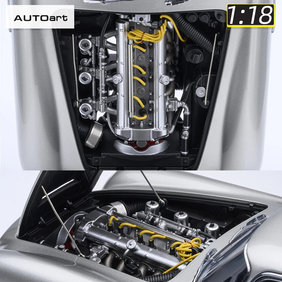 Lookrover Autoart 1:18 Aston Martin DB5 Birch Silver Full-Open Doors Diecast Sports Car Model