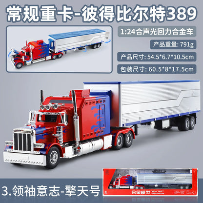 Lookrover Peterbilt 389 American Heavy-Duty Truck 1:24 Alloy Simulation Hobby Collecting Children Gift