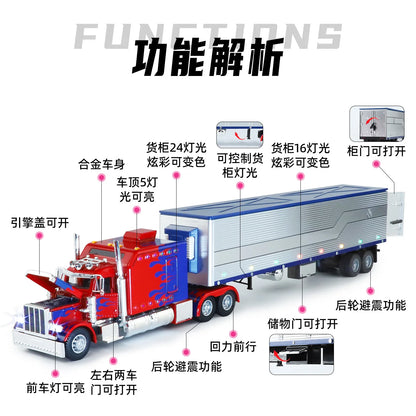 Lookrover Peterbilt 389 American Heavy-Duty Truck 1:24 Alloy Simulation Hobby Collecting Children Gift