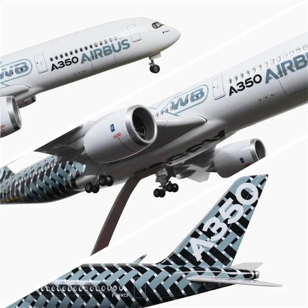 Lookrover Airbus A350 Prototype XWB Airplane Model 1/142 Scale 47cm Diecast Resin with Lights