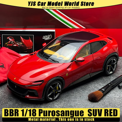 Lookrover BBR 1:18 Ferrari Purosangue Rosso Corsa Panoramic Roof Diecast Model Holiday Gift