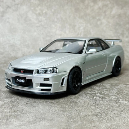 Lookrover AUTOart 1:18 Nissan R34 NISMO GT-R Z-TUNE Sports Car Diecast Model Static Display Gift