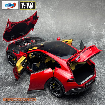 Lookrover BBR 1:18 Ferrari Purosangue Rosso Corsa Panoramic Roof Diecast Model Holiday Gift