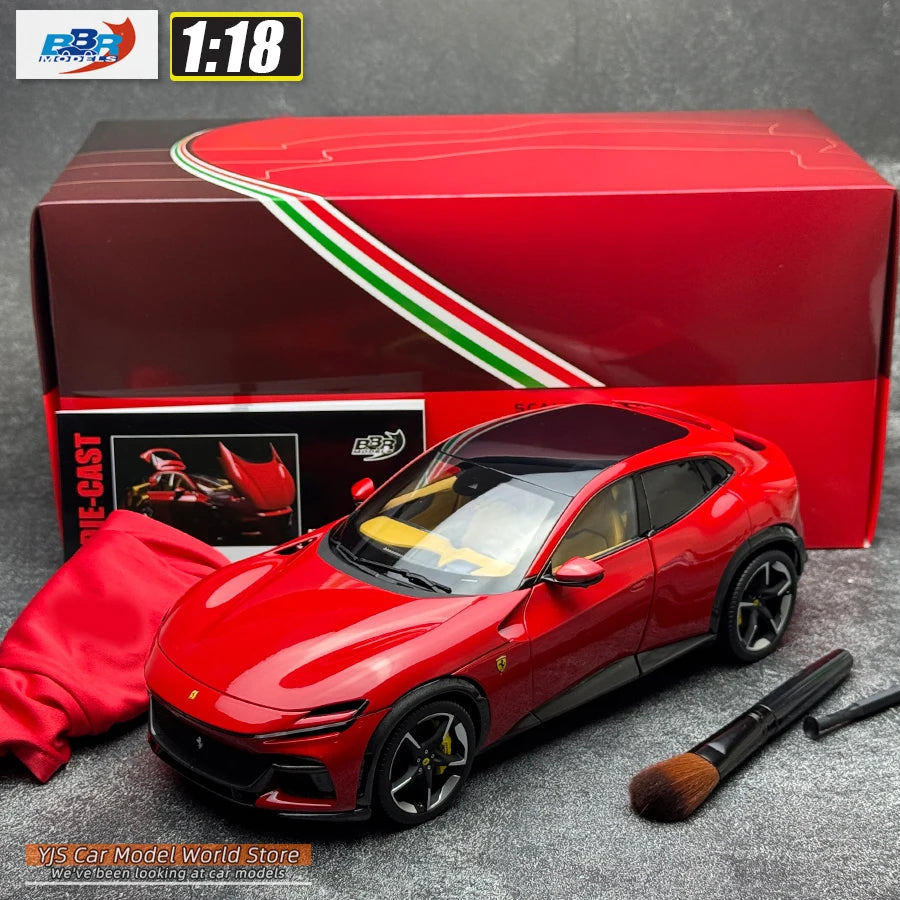 Lookrover BBR 1:18 Ferrari Purosangue Rosso Corsa Panoramic Roof Diecast Model Holiday Gift