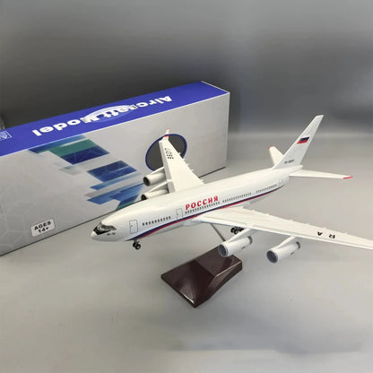 Lookrover Russian Il-96 Airplane Model Toy 46cm with Landing Gear Lights Display Gift