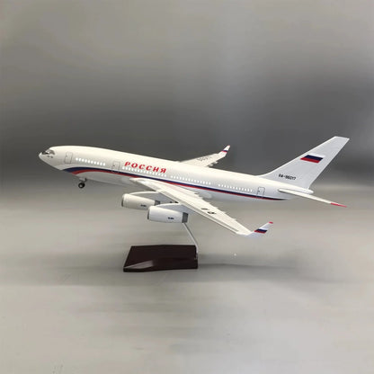 Lookrover Russian Il-96 Airplane Model Toy 46cm with Landing Gear Lights Display Gift