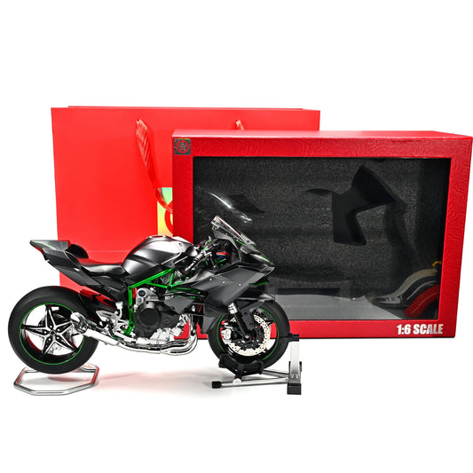 Lookrover Kawasaki H2R 1:6 Alloy Motorcycle Model Simulation Locomotive Spray Diecast Collectible