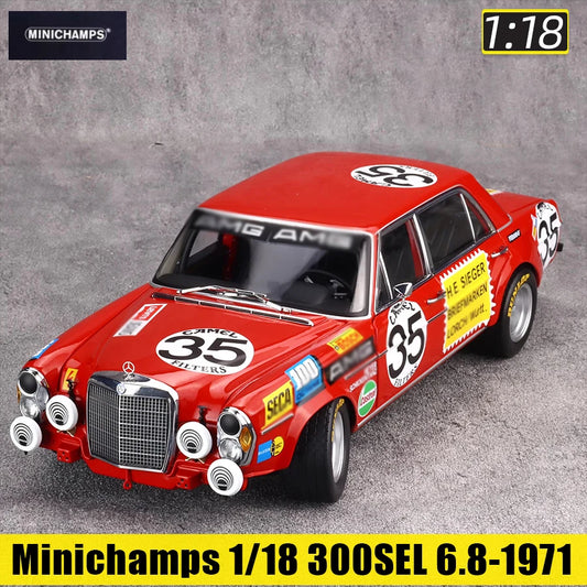 Lookrover Minichamps 1:18 Mercedes 300SEL 6.8 1971 Classic Diecast Car Model Static Display