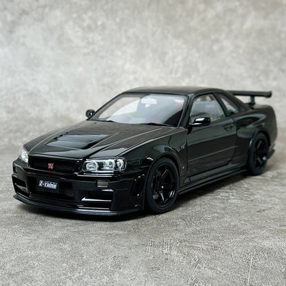 Lookrover AUTOart 1:18 Nissan R34 NISMO GT-R Z-TUNE Sports Car Diecast Model Static Display Gift