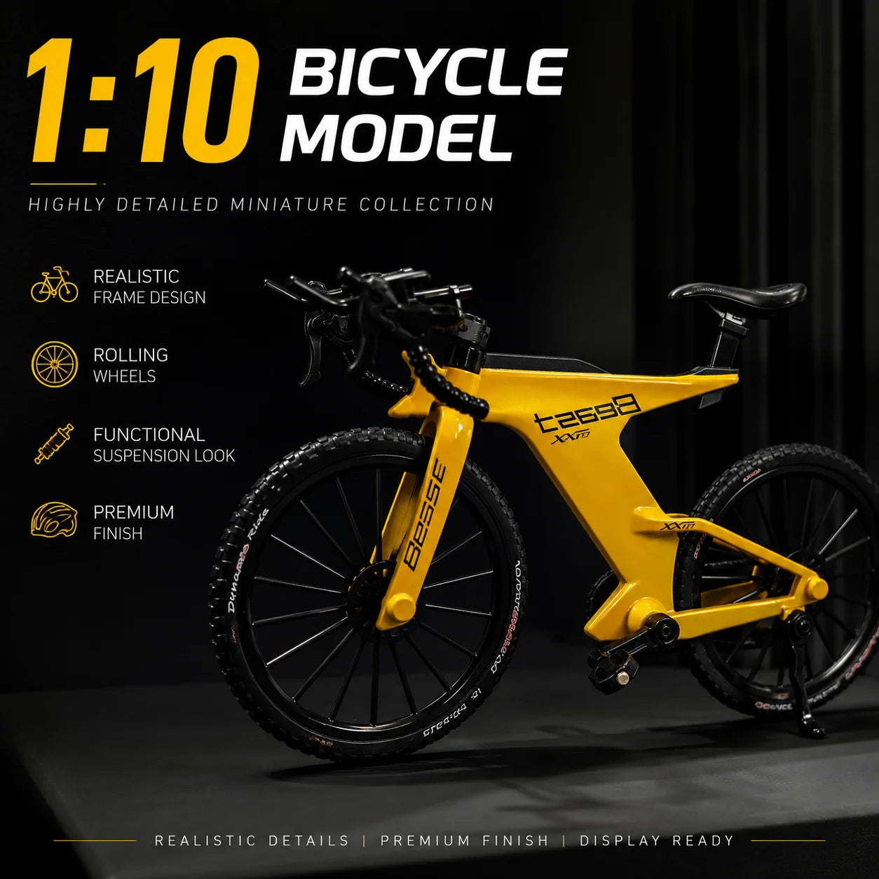 Lookrover Simulated Road Bike Racing Car Desktop Alloy Collectible Decorative Ornament Model