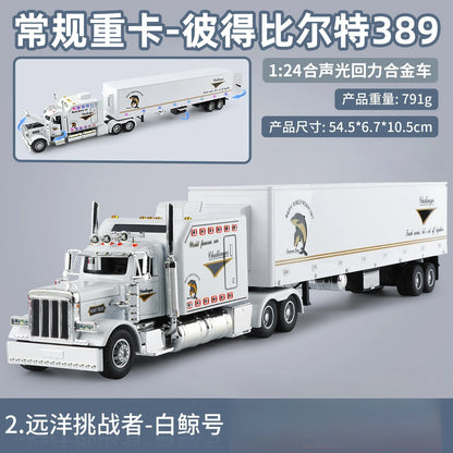 Lookrover Peterbilt 389 American Heavy-Duty Truck 1:24 Alloy Simulation Hobby Collecting Children Gift