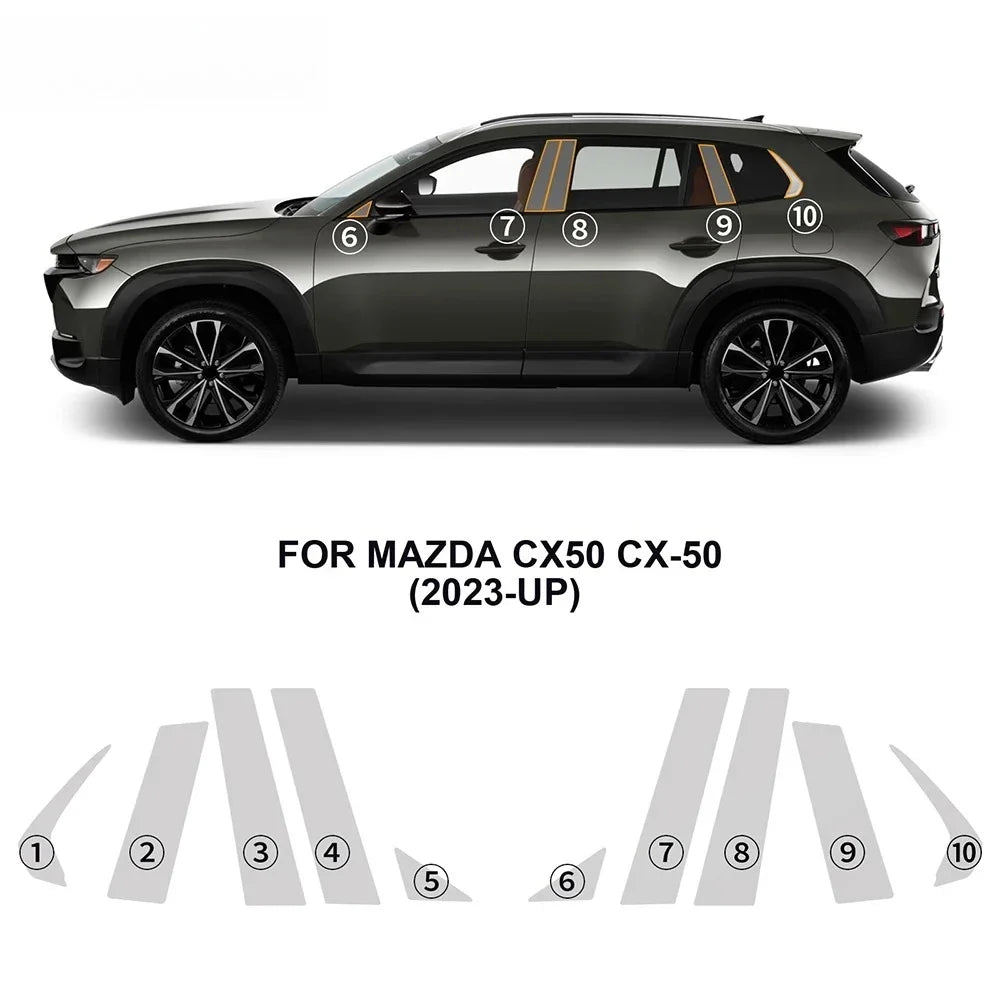 Precut PPF for Mazda CX-50 (2023–2025) | TPU Headlight, Mirror &amp; Pillar Paint Protection Film