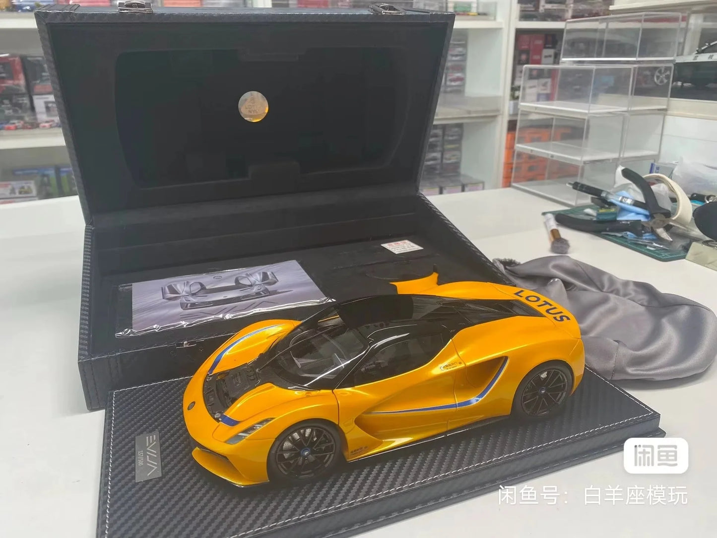Original Lotus Car Model Lotus Evija Pure Electric Supercar Cars Model 1/18 Simulation Alloy Cars Ornament Boy Collection Gift