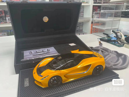 Original Lotus Car Model Lotus Evija Pure Electric Supercar Cars Model 1/18 Simulation Alloy Cars Ornament Boy Collection Gift
