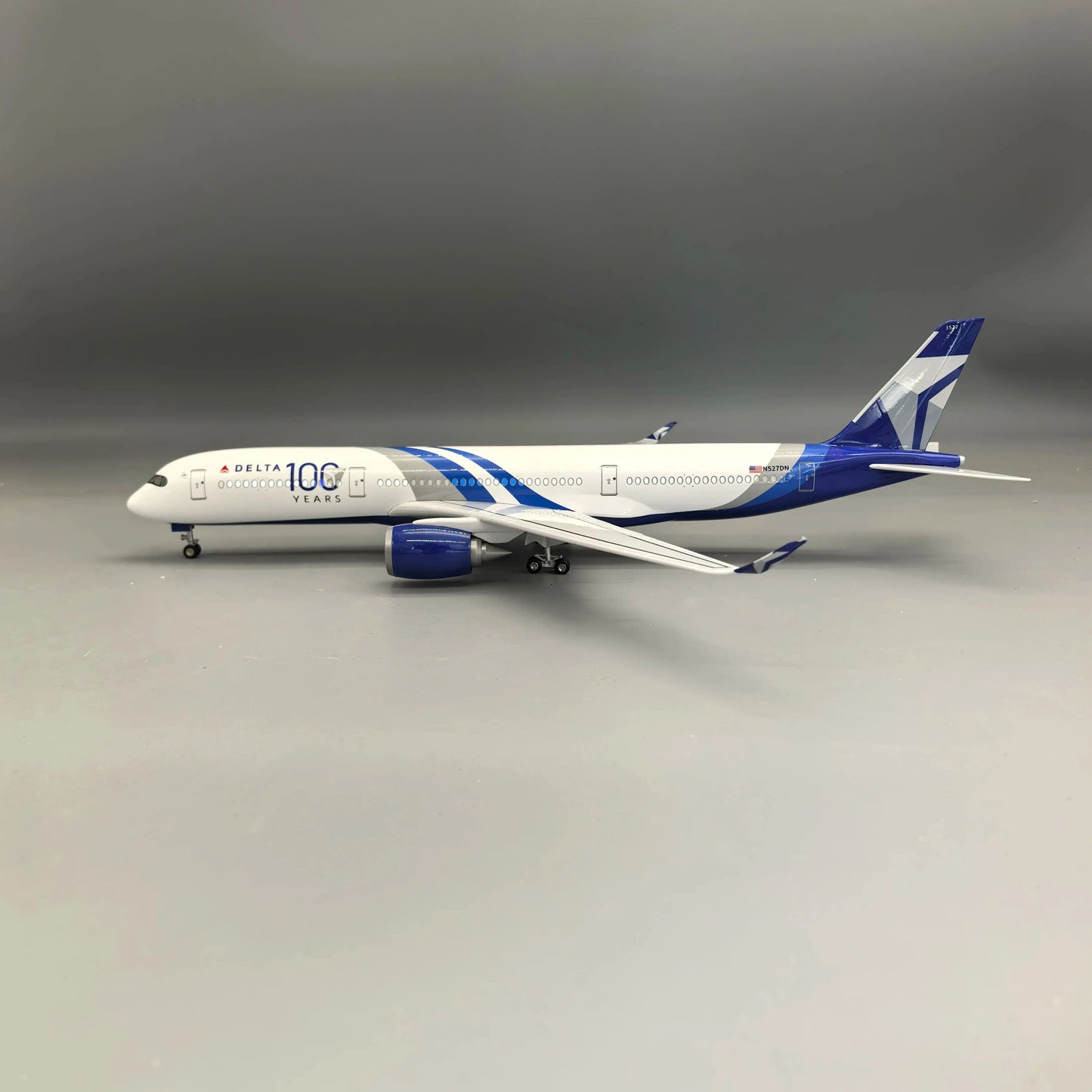 Lookrover Delta A350 Airways Airplane Model 1/142 Scale Resin with Wheels Kids Educational Toy