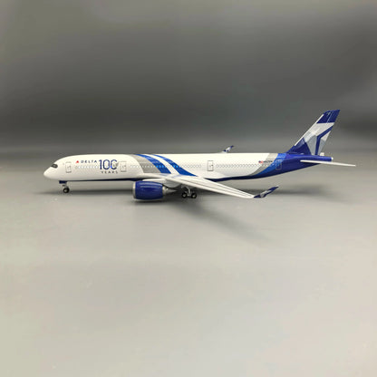 Lookrover Delta A350 Airways Airplane Model 1/142 Scale Resin with Wheels Kids Educational Toy