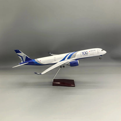 Lookrover Delta A350 Airways Airplane Model 1/142 Scale Resin with Wheels Kids Educational Toy