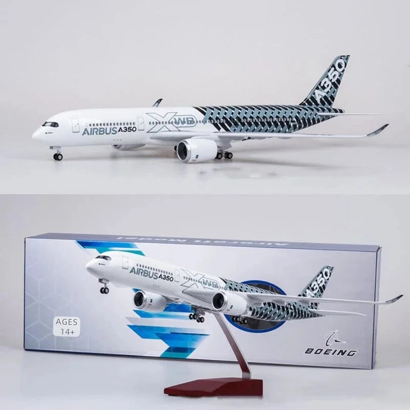 Lookrover Airbus A350 Prototype XWB Airplane Model 1/142 Scale 47cm Diecast Resin with Lights