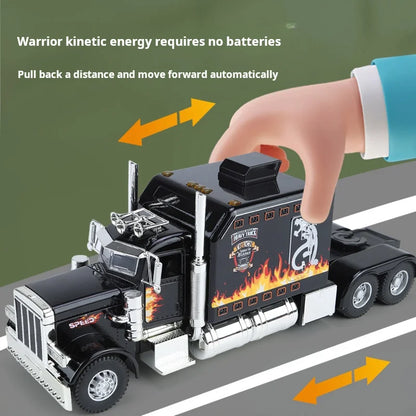 Lookrover Peterbilt 389 1:24 Alloy Truck Diecast Light Sound Open Doors Suspension Collectible Gift