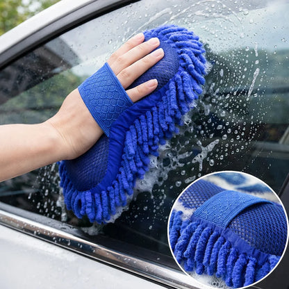Lookrover Microfiber Car Wash Gloves Ultra Absorbent Scratch-Free Auto Cleaning Tool 1/2pcs