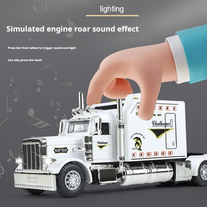 Lookrover Peterbilt 389 1:24 Alloy Truck Diecast Light Sound Open Doors Suspension Collectible Gift