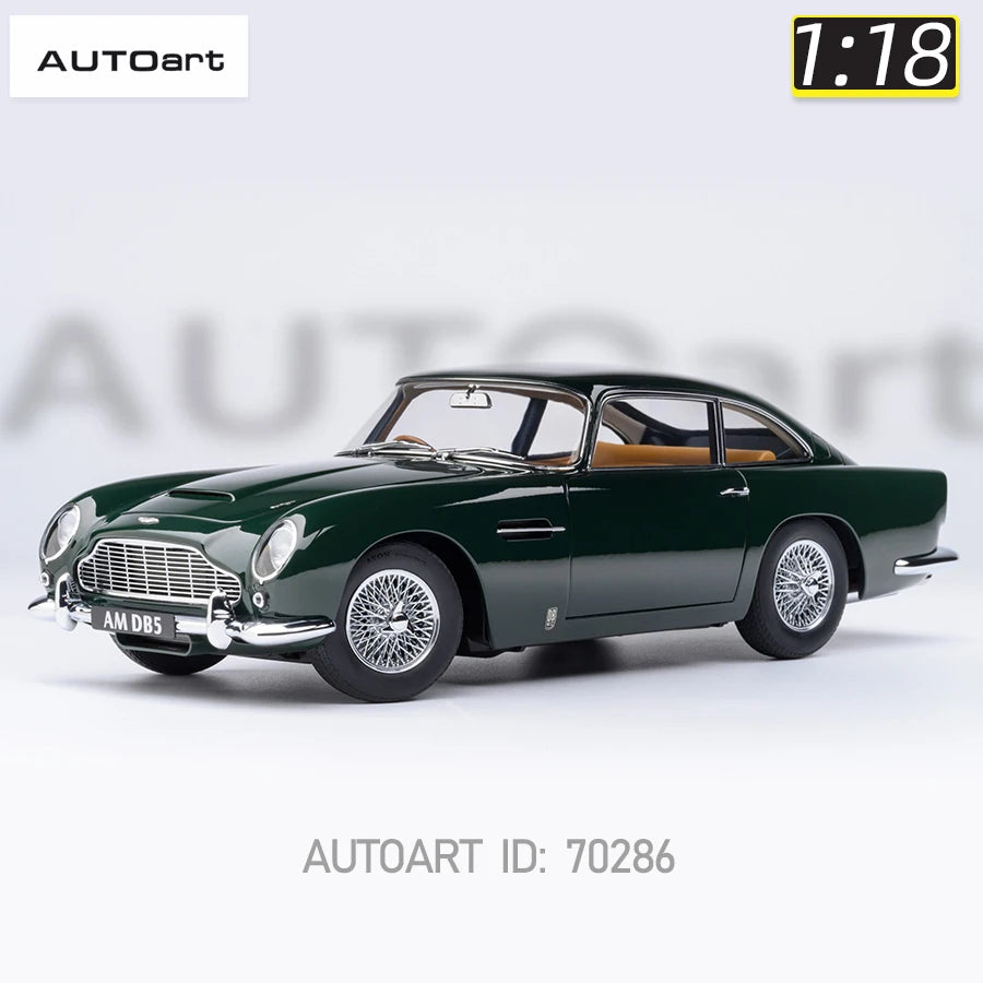 Lookrover Autoart 1:18 Aston Martin DB5 Birch Silver Full-Open Doors Diecast Sports Car Model