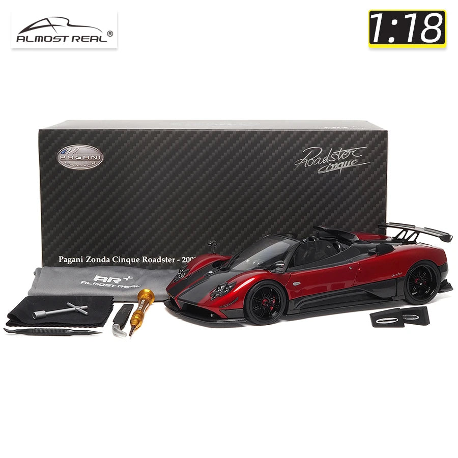 Almost Real AR 1/18 Pagani Zonda Cinque Coupe 2009  Bianco Benny  Metal model car  Give a friend a birthday present
