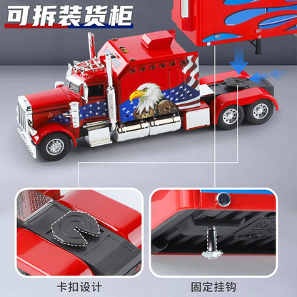 Lookrover Peterbilt 389 American Heavy-Duty Truck 1:24 Diecast Metal Simulation Toy Gift