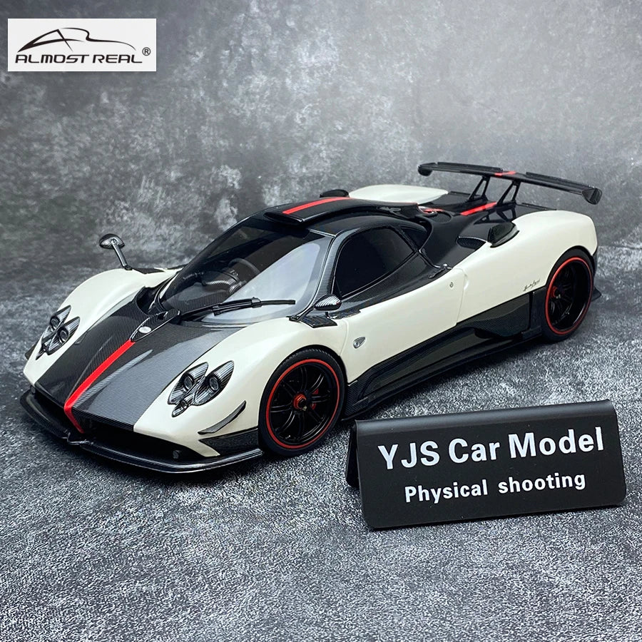 Almost Real AR 1/18 Pagani Zonda Cinque Coupe 2009  Bianco Benny  Metal model car  Give a friend a birthday present