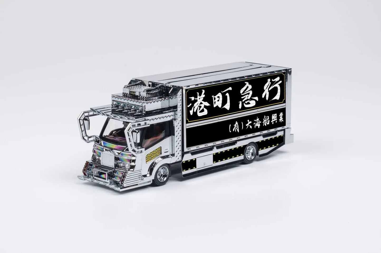Micro Turbo 1/64 FullDrop Flatbed Modified Trailer Rocket Bunny Conquest Alloy Car Model Simulation Static Display Car Boy Gift