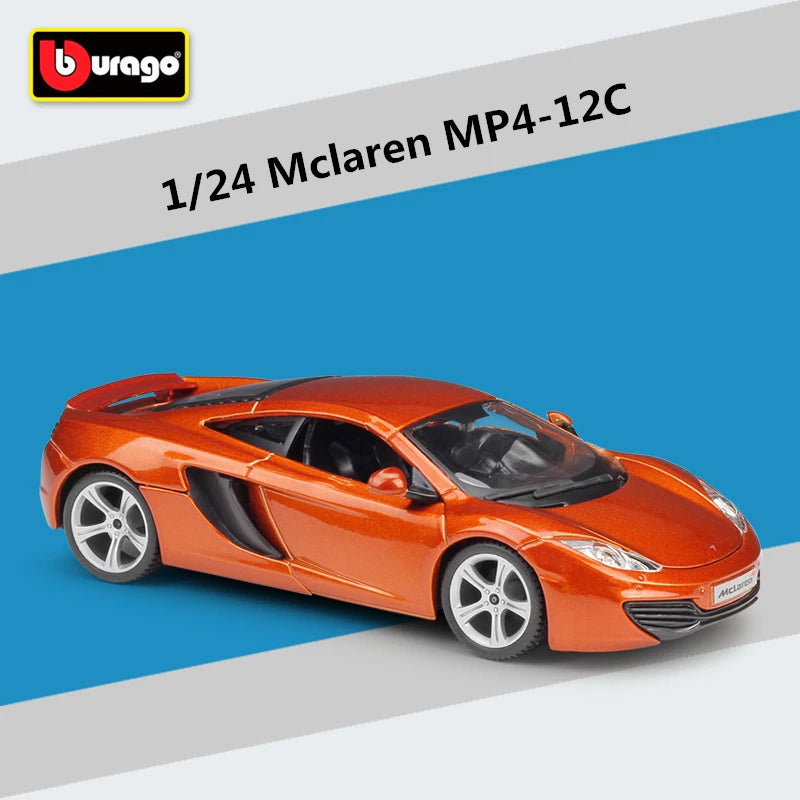 Bburago 1:24 Mclaren MP4-12C Alloy Sports Car Model Diecast Metal Toy Racing Car Model High Simulation Collection Childrens Gift