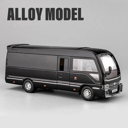 Lookrover Coaster 1:32 Alloy Bus Passenger Coach Diecast Sound Light Simulation Collection Toy Gift
