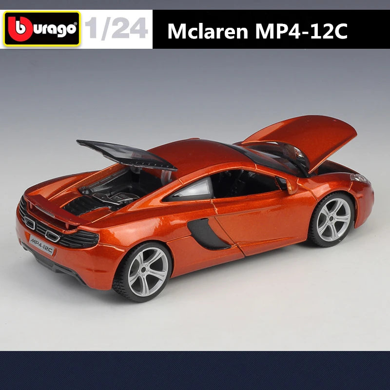 Bburago 1:24 Mclaren MP4-12C Alloy Sports Car Model Diecast Metal Toy Racing Car Model High Simulation Collection Childrens Gift