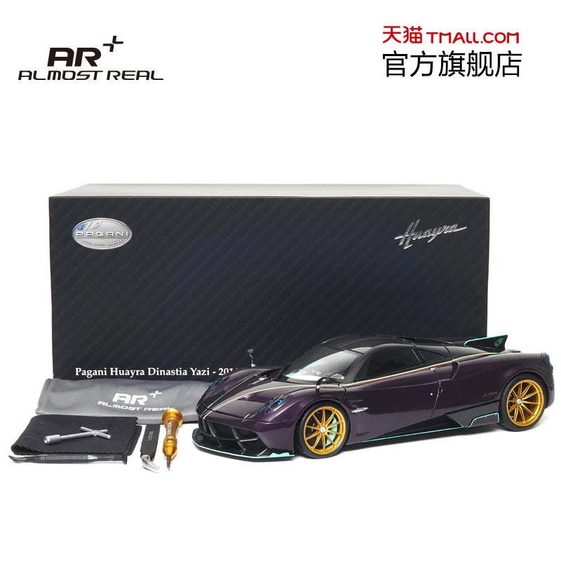 New Almost Real 1/18 Pagani Huayra Car Model Full Open Alloy Model Limitied Edition Room Ornament Boy Collection Toys Gift