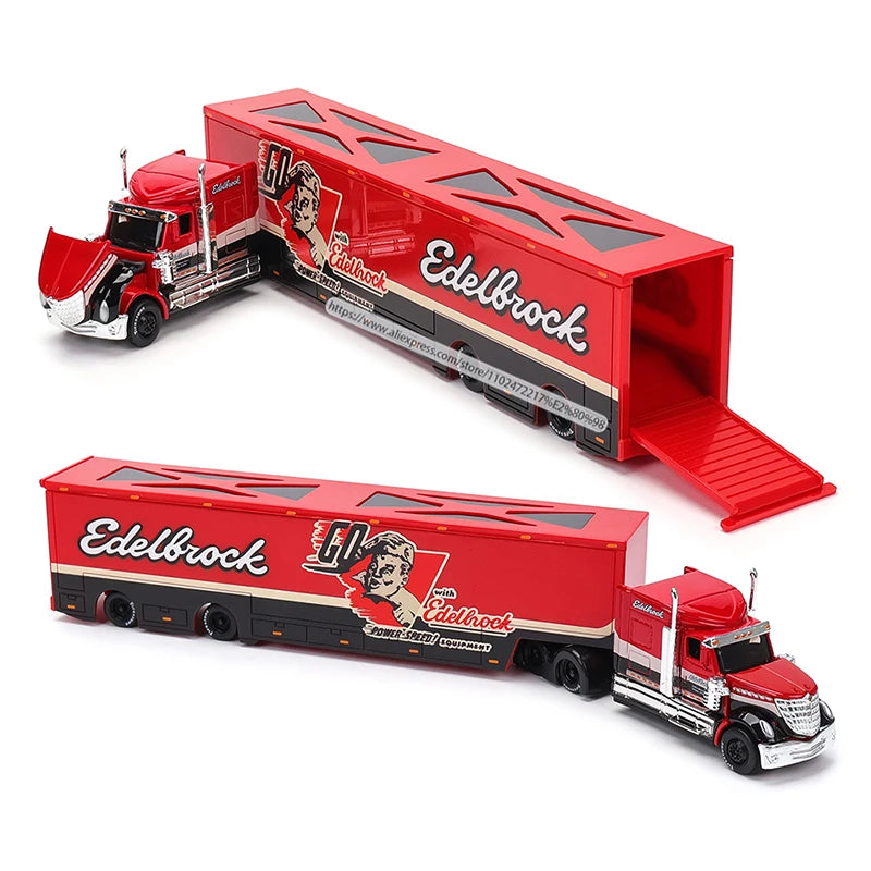 Lookrover Maisto 1:64 1993 International LoneStar 454 Transport Trailer Alloy Simulation Model Collection