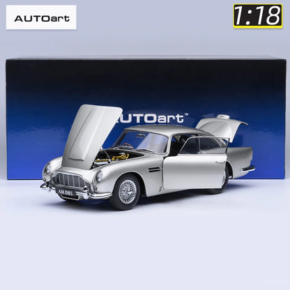 Lookrover Autoart 1:18 Aston Martin DB5 Birch Silver Full-Open Doors Diecast Sports Car Model