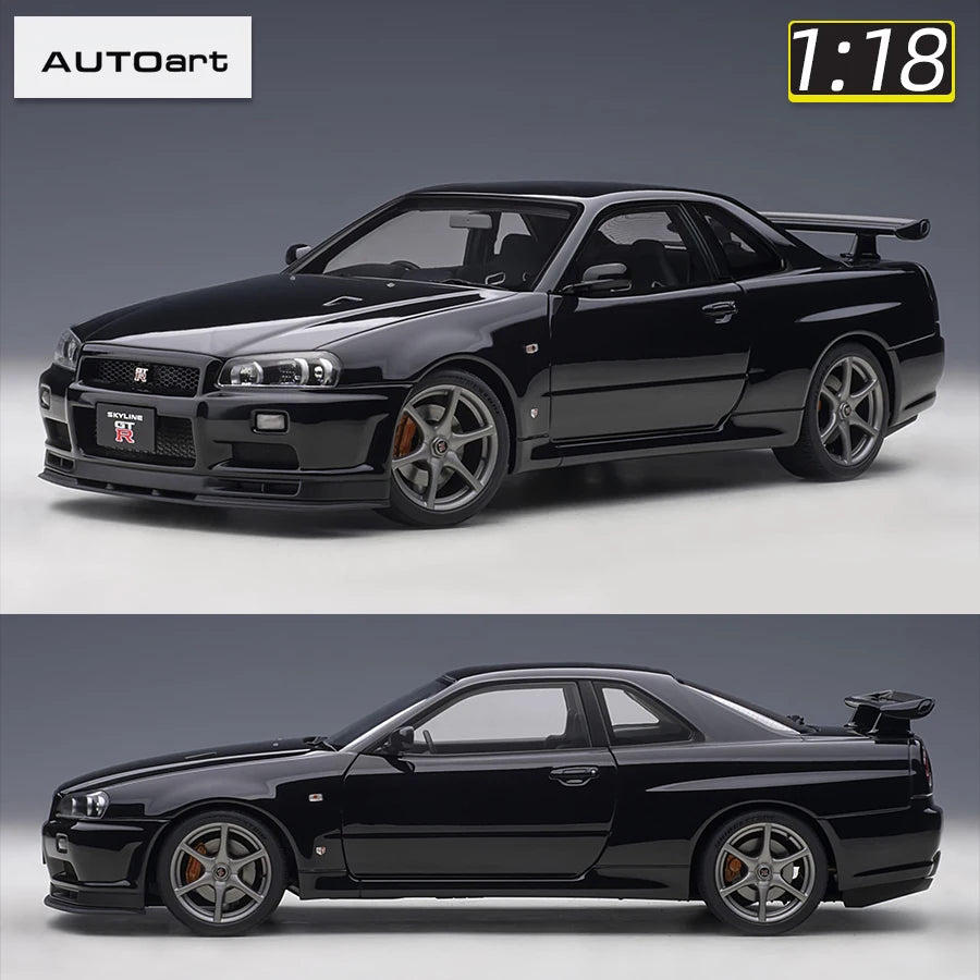 Lookrover AUTOart 1:18 Nissan R34 NISMO GT-R Z-TUNE Sports Car Diecast Model Static Display Gift