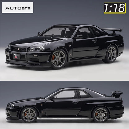 Lookrover AUTOart 1:18 Nissan R34 NISMO GT-R Z-TUNE Sports Car Diecast Model Static Display Gift