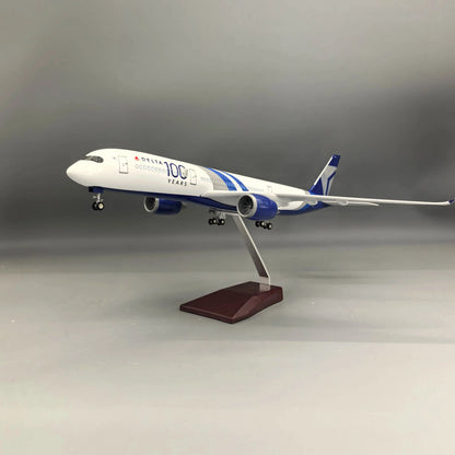 Lookrover Delta A350 Airways Airplane Model 1/142 Scale Resin with Wheels Kids Educational Toy